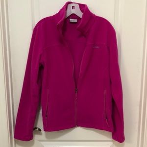 Columbia pink fall fleece jacket